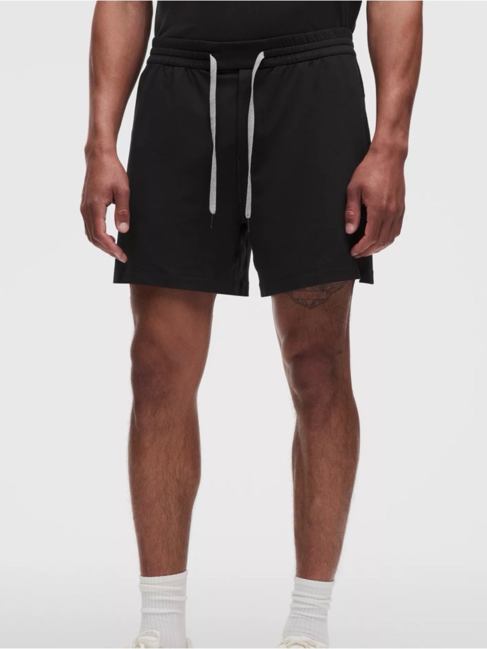 Lululemon Soft Jersey 5" Short Men's M Black Heather Stretch Athletic Running